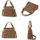 Women's Canvas Tote Purse Shoulder Crossbody Bag Small Handbag Multi-pocket Top Handle Work Bags