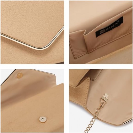 Women Faux Suede Evening Clutch Bags Formal Party Clutches Wedding Purses Cocktail Prom Clutches