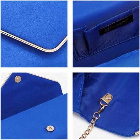 Women Faux Suede Evening Clutch Bags Formal Party Clutches Wedding Purses Cocktail Prom Clutches