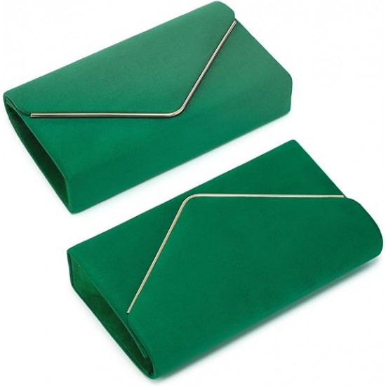 Women Faux Suede Evening Clutch Bags Formal Party Clutches Wedding Purses Cocktail Prom Clutches