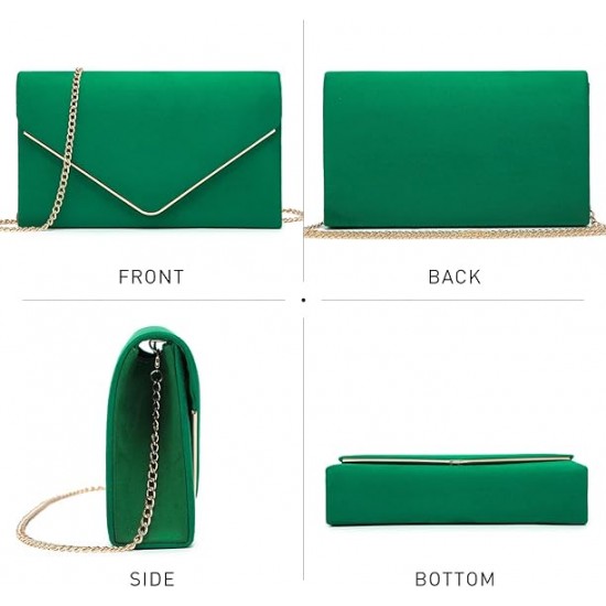 Women Faux Suede Evening Clutch Bags Formal Party Clutches Wedding Purses Cocktail Prom Clutches