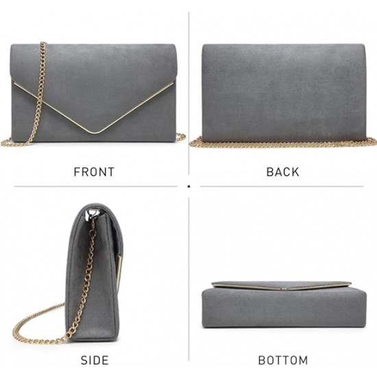 Women Faux Suede Evening Clutch Bags Formal Party Clutches Wedding Purses Cocktail Prom Clutches