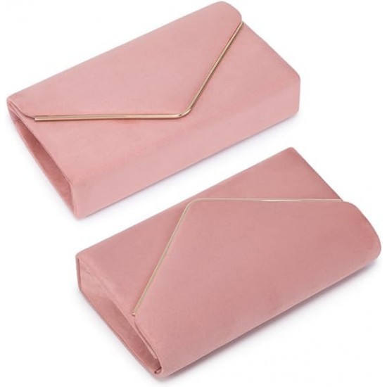 Women Faux Suede Evening Clutch Bags Formal Party Clutches Wedding Purses Cocktail Prom Clutches