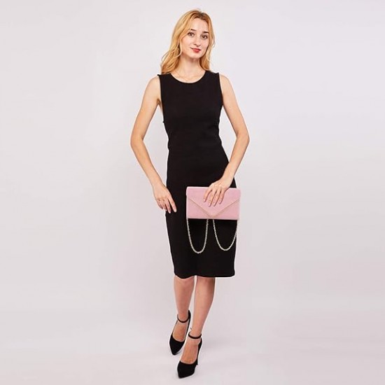 Women Faux Suede Evening Clutch Bags Formal Party Clutches Wedding Purses Cocktail Prom Clutches