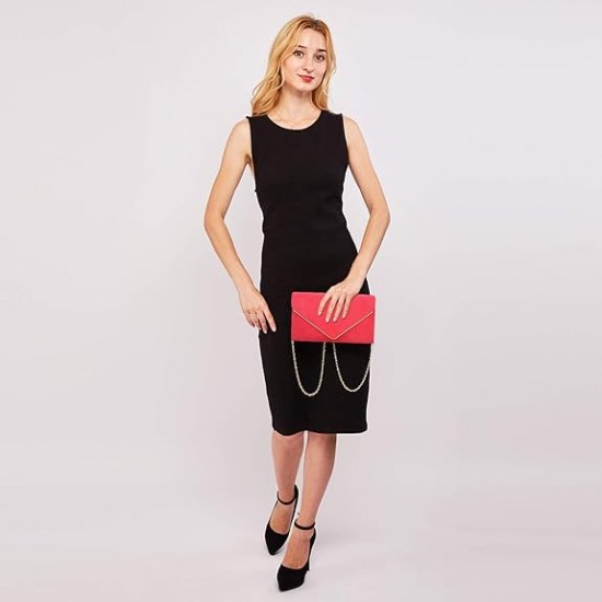 Women Faux Suede Evening Clutch Bags Formal Party Clutches Wedding Purses Cocktail Prom Clutches