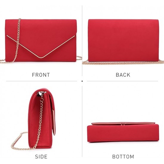 Women Faux Suede Evening Clutch Bags Formal Party Clutches Wedding Purses Cocktail Prom Clutches