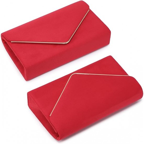 Women Faux Suede Evening Clutch Bags Formal Party Clutches Wedding Purses Cocktail Prom Clutches