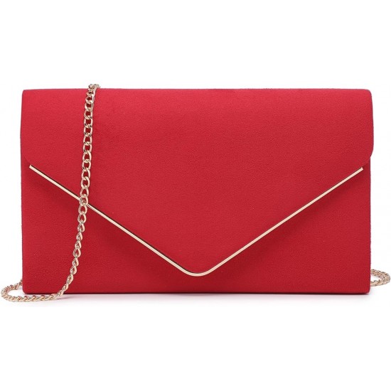 Women Faux Suede Evening Clutch Bags Formal Party Clutches Wedding Purses Cocktail Prom Clutches