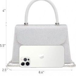 Women's Evening Bag Party Clutches Wedding Purses Cocktail Prom Handbags with Frosted Glittering