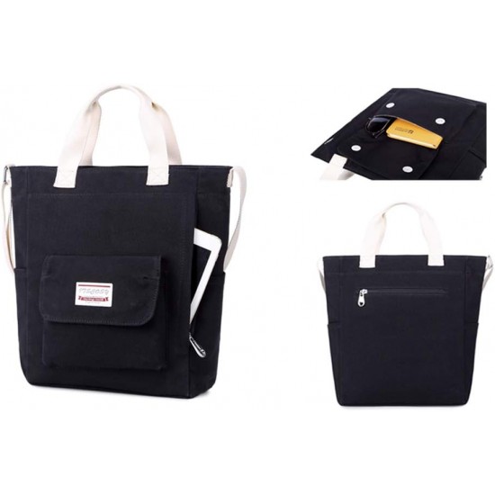 Women's Cute Student Bag Casual Wallet Large Space One Shoulder Work Bag Multi Pocket Shopping Bag