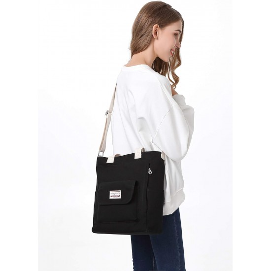 Women's Cute Student Bag Casual Wallet Large Space One Shoulder Work Bag Multi Pocket Shopping Bag