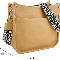 Women's crossbody bag, leopard print guitar strap, artificial leather wallet handbag, bucket handbag