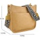 Women's crossbody bag, leopard print guitar strap, artificial leather wallet handbag, bucket handbag