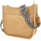 Women's crossbody bag, leopard print guitar strap, artificial leather wallet handbag, bucket handbag