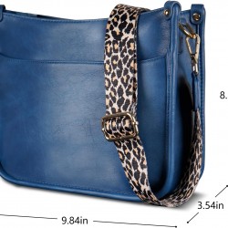 Women's crossbody bag, leopard patterned guitar strap, artificial leather wallet handbag, bucket handbag