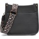 Women's crossbody bag, leopard patterned guitar strap, artificial leather wallet handbag, bucket handbag