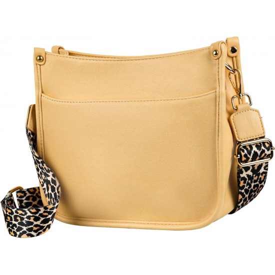 Women's crossbody bag, leopard patterned guitar strap, artificial leather wallet handbag, bucket handbag