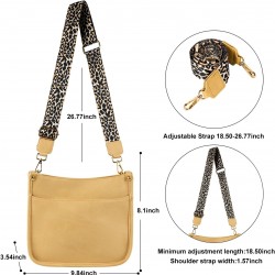 Women's crossbody bag, leopard patterned guitar strap, artificial leather wallet handbag, bucket handbag