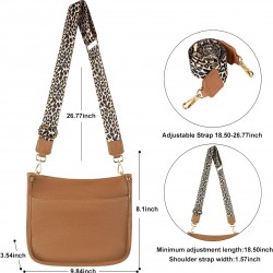 Women's crossbody bag, leopard patterned guitar strap, artificial leather wallet handbag, bucket handbag