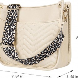 Women's crossbody bag, leopard patterned guitar strap, artificial leather wallet handbag, bucket handbag