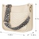 Women's crossbody bag, leopard patterned guitar strap, artificial leather wallet handbag, bucket handbag