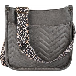 Women's crossbody bag, leopard patterned guitar strap, artificial leather wallet handbag, bucket handbag