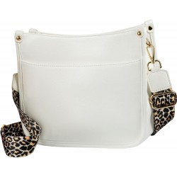 Women's crossbody bag, leopard patterned guitar strap, artificial leather wallet handbag, bucket handbag