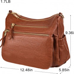 Women's crossbody shoulder bag, spacious multi pocket wallet, handbag, travel shoulder bag, Hobo messenger bag