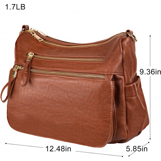 Women's crossbody shoulder bag, spacious multi pocket wallet, handbag, travel shoulder bag, Hobo messenger bag