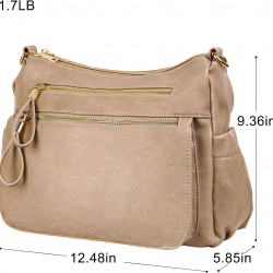 Women's crossbody shoulder bag, spacious multi pocket wallet, handbag, travel shoulder bag, Hobo messenger bag