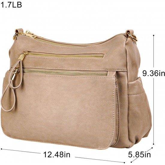 Women's crossbody shoulder bag, spacious multi pocket wallet, handbag, travel shoulder bag, Hobo messenger bag