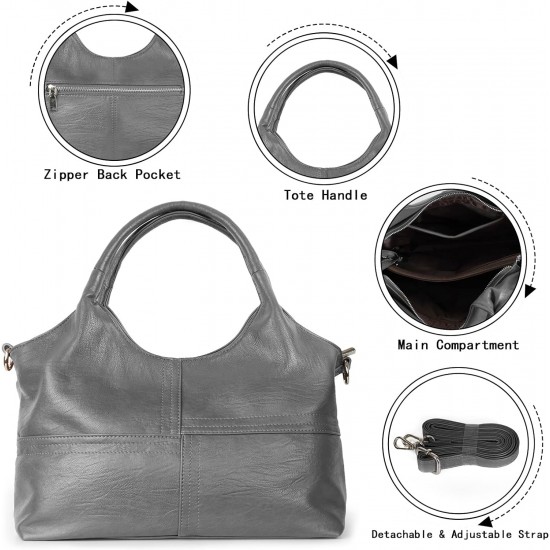 Womens Leather Handbags Tote Bag Shoulder Bag Top Handle Satchel Ladies Purse Crossbody Hobo Bag