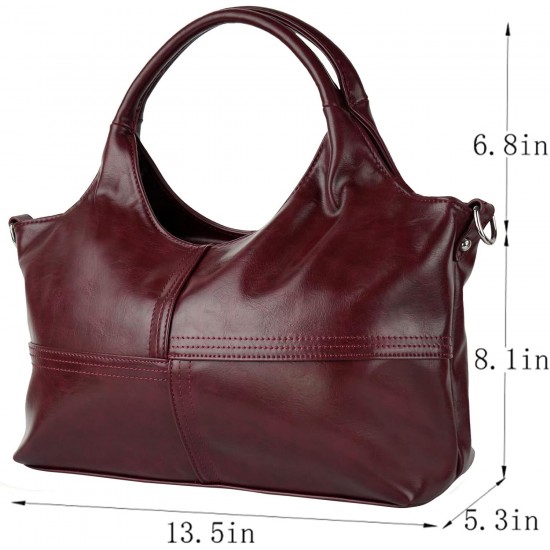 Womens Leather Handbags Tote Bag Shoulder Bag Top Handle Satchel Ladies Purse Crossbody Hobo Bag