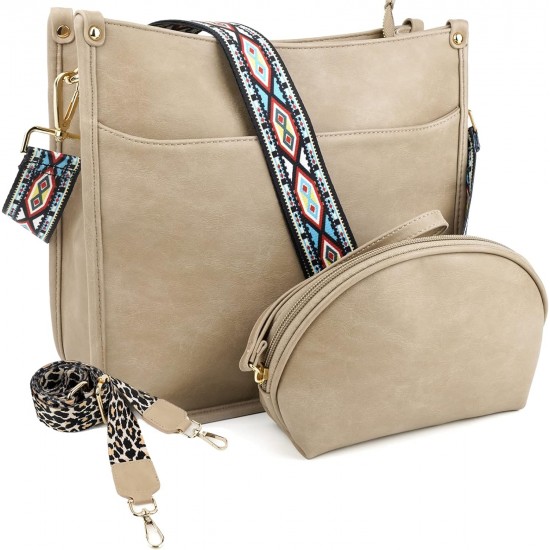 Crossbody bag with guitar strap for women