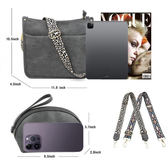 Crossbody bag with guitar strap for women