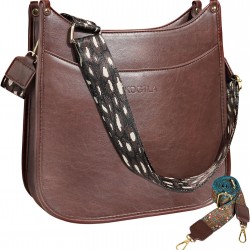 Crossbody bag with guitar strap for women