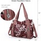 Women's Handbag Top Handle Hobo Wallet Spacious Casual Shoulder Bag PU Handbag Women's Wallet