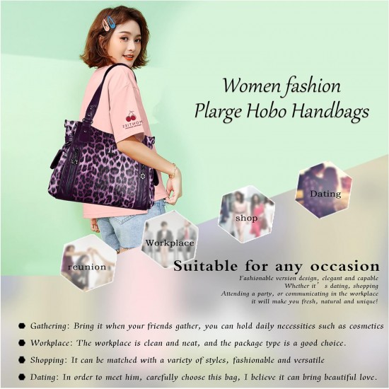 Women's Handbag Top Handle Hobo Wallet Spacious Casual Shoulder Bag PU Handbag Women's Wallet