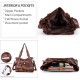 Women's Handbag Top Handle Hobo Wallet Spacious Casual Shoulder Bag PU Handbag Women's Wallet