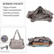 Women's Handbag Top Handle Hobo Wallet Spacious Casual Shoulder Bag PU Handbag Women's Wallet