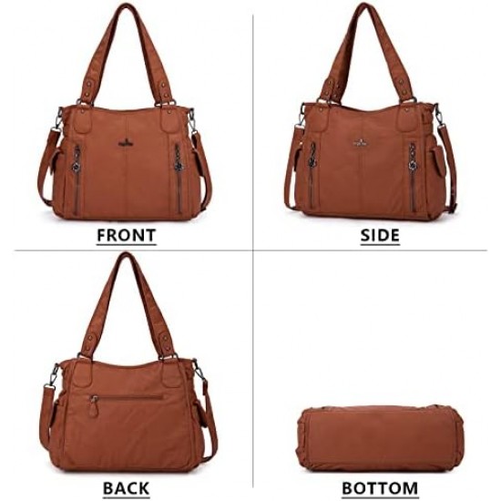 Women's Handbag Top Handle Hobo Wallet Spacious Casual Shoulder Bag PU Handbag Women's Wallet