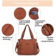 Women's Handbag Top Handle Hobo Wallet Spacious Casual Shoulder Bag PU Handbag Women's Wallet