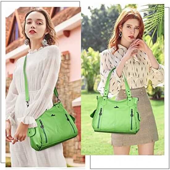 Women's Handbag Top Handle Hobo Wallet Spacious Casual Shoulder Bag PU Handbag Women's Wallet