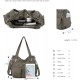 Wallet and handbag Women's handbag One shoulder top handle shoulder bag Hobo bag Fashion washed leather wallet