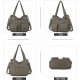 Wallet and handbag Women's handbag One shoulder top handle shoulder bag Hobo bag Fashion washed leather wallet