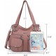 Wallet and handbag Women's handbag One shoulder top handle shoulder bag Hobo bag Fashion washed leather wallet 