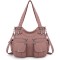 Wallet and handbag Women's handbag One shoulder top handle shoulder bag Hobo bag Fashion washed leather wallet 