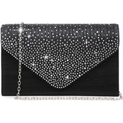 Ladies Frosted Satin Evening Clutch Purse Bag Crossbody Handbags Party Prom Wedding Envelope