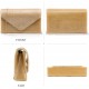 Ladies Frosted Satin Evening Clutch Purse Bag Crossbody Handbags Party Prom Wedding Envelope