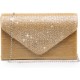 Ladies Frosted Satin Evening Clutch Purse Bag Crossbody Handbags Party Prom Wedding Envelope